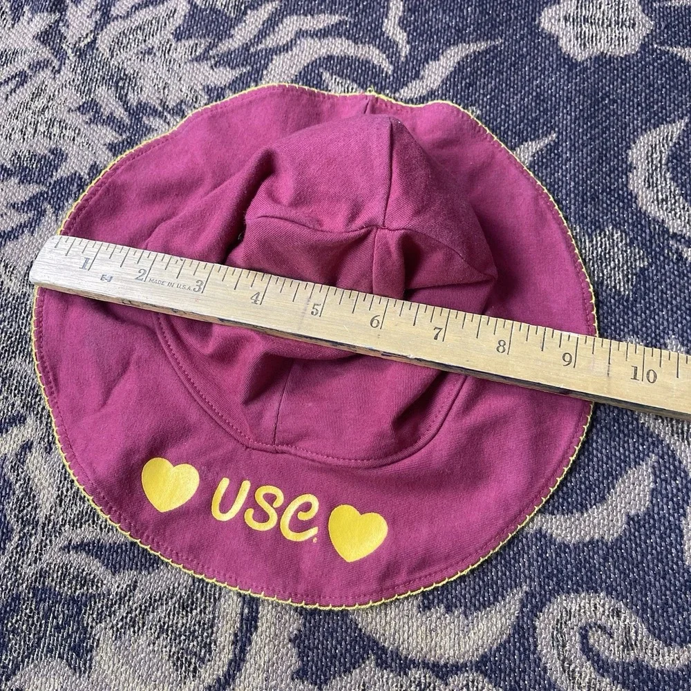 Vtg 90s Collegiate USC Baby Infants Bucket Hat Cardinal Red Gold